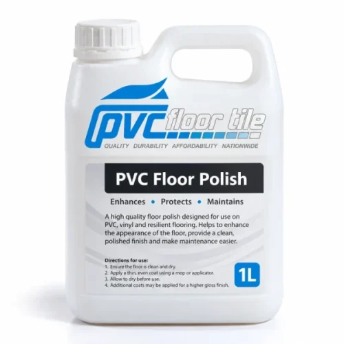 Pvcocity Polish 1 Litre PVC floor polish in a white plastic bottle with carrying handle and screw cap