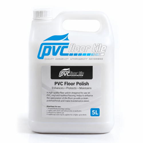 Pvcocity Polish 5 Litre floor care product in a white plastic container with carrying handle