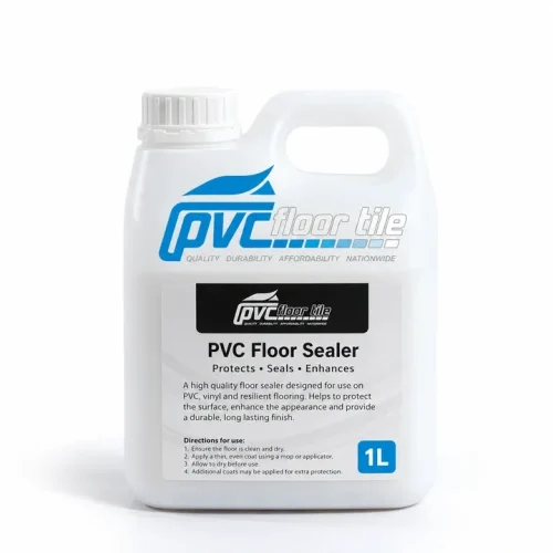Pvcocity Sealer 1 Litre PVC floor sealer in a white plastic bottle with carrying handle and screw cap