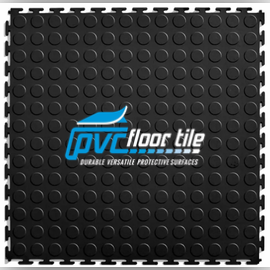 Black Visible-Lock garage floor tiles interlocking PVC flooring tile for garages and workshops