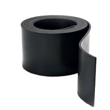 Black EPDM rubber sheet roll for industrial flooring, sealing, insulation and gasket applications.